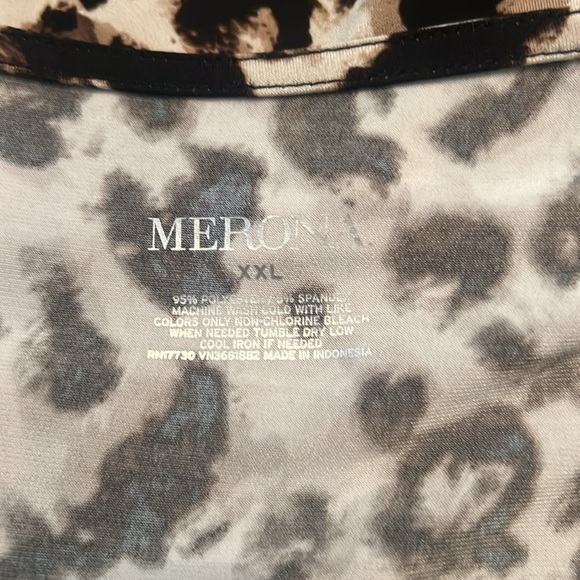 Animal print wrap look top - Picture 4 of 4